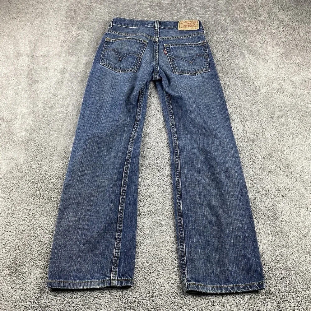 Levis 569 Loose Straight Jeans Youth 10 Slim 23x25 Blue Mid Rise Medium Wash VTG